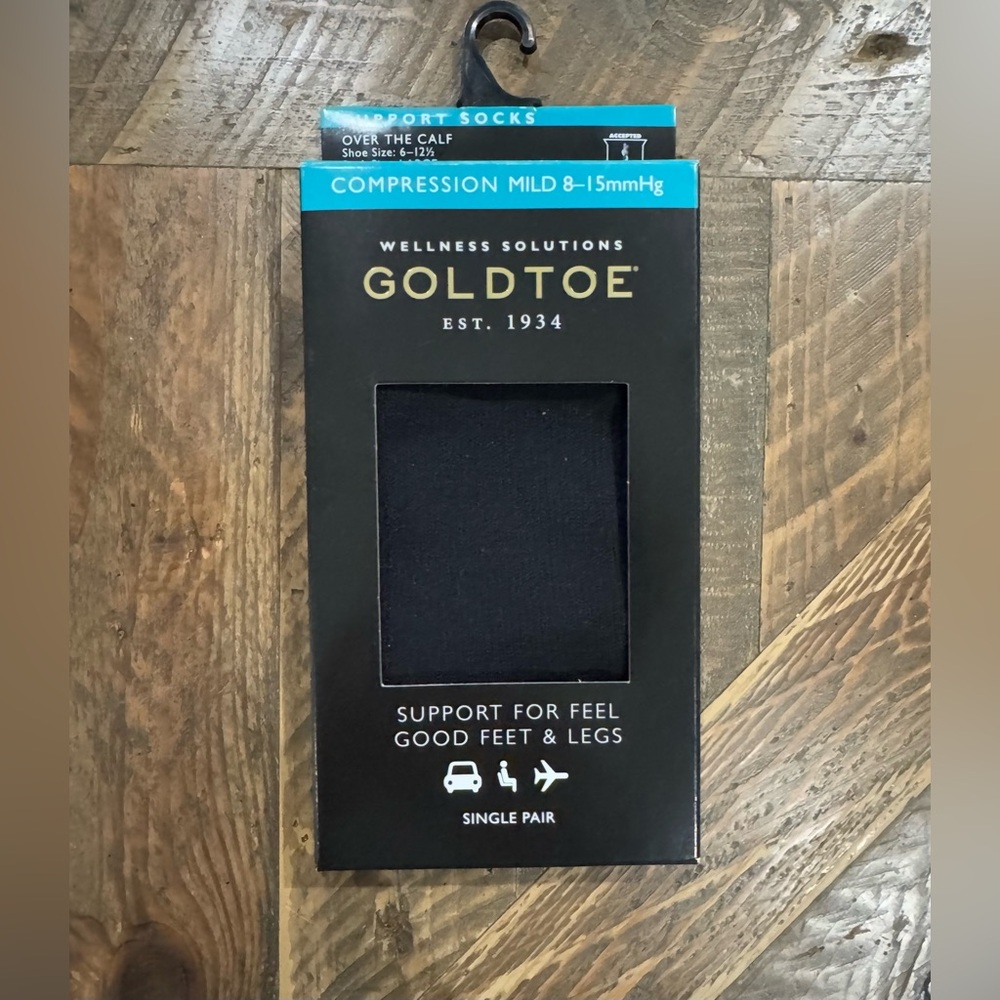 Goldtoe Compression Mild 8-15mmHg, Support Socks Over The Calf Large